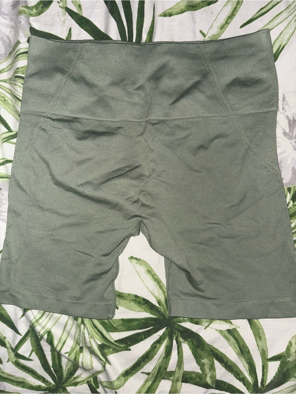 High-Waist Women’s Bike Shorts in Sage Green